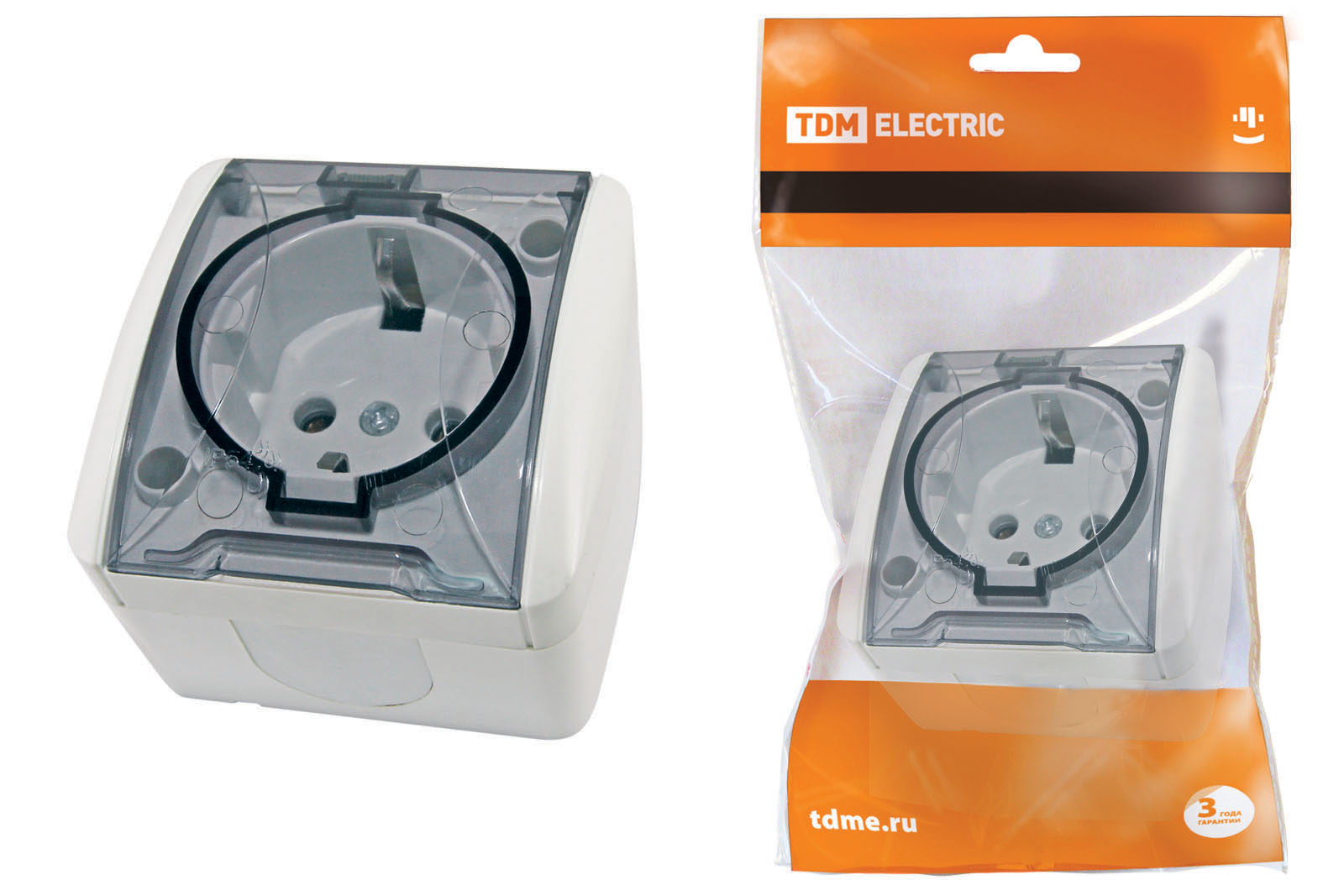 

Розетка TDM ELECTRIC 2П+3 SQ1818-0007, Белый, Селигер-1