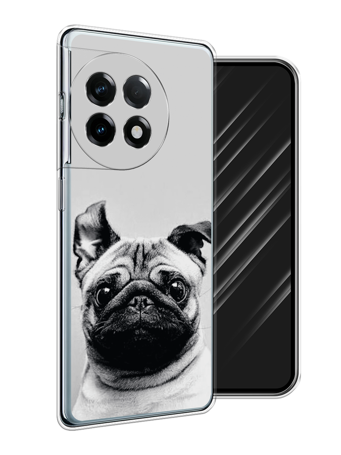 

Чехол Awog на OnePlus 11R "Ушастый мопс", Серый, 154150-1