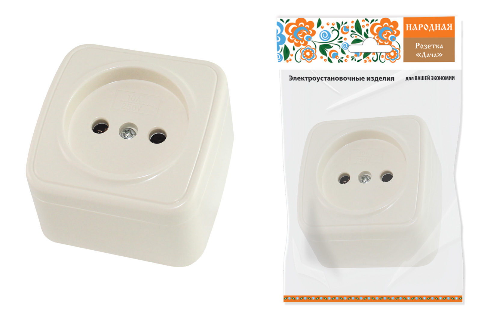 

Розетка TDM ELECTRIC 2П SQ1824-0020, Бежевый, Дача-1