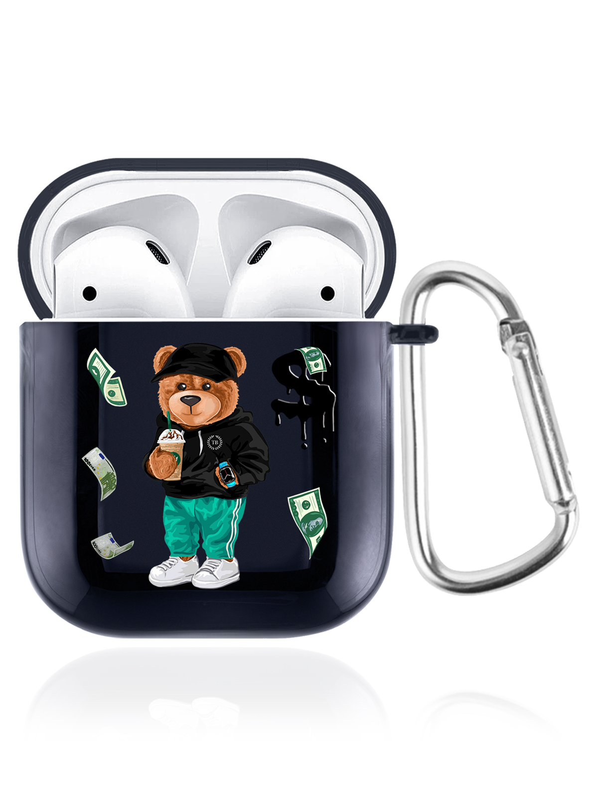 

Чехол MustHaveCase для Apple AirPods 2 Мишка Тони черный, Зеленый;белый;черный;коричневый;синий, Чехол Apple AirPods 2 Мишка Тони