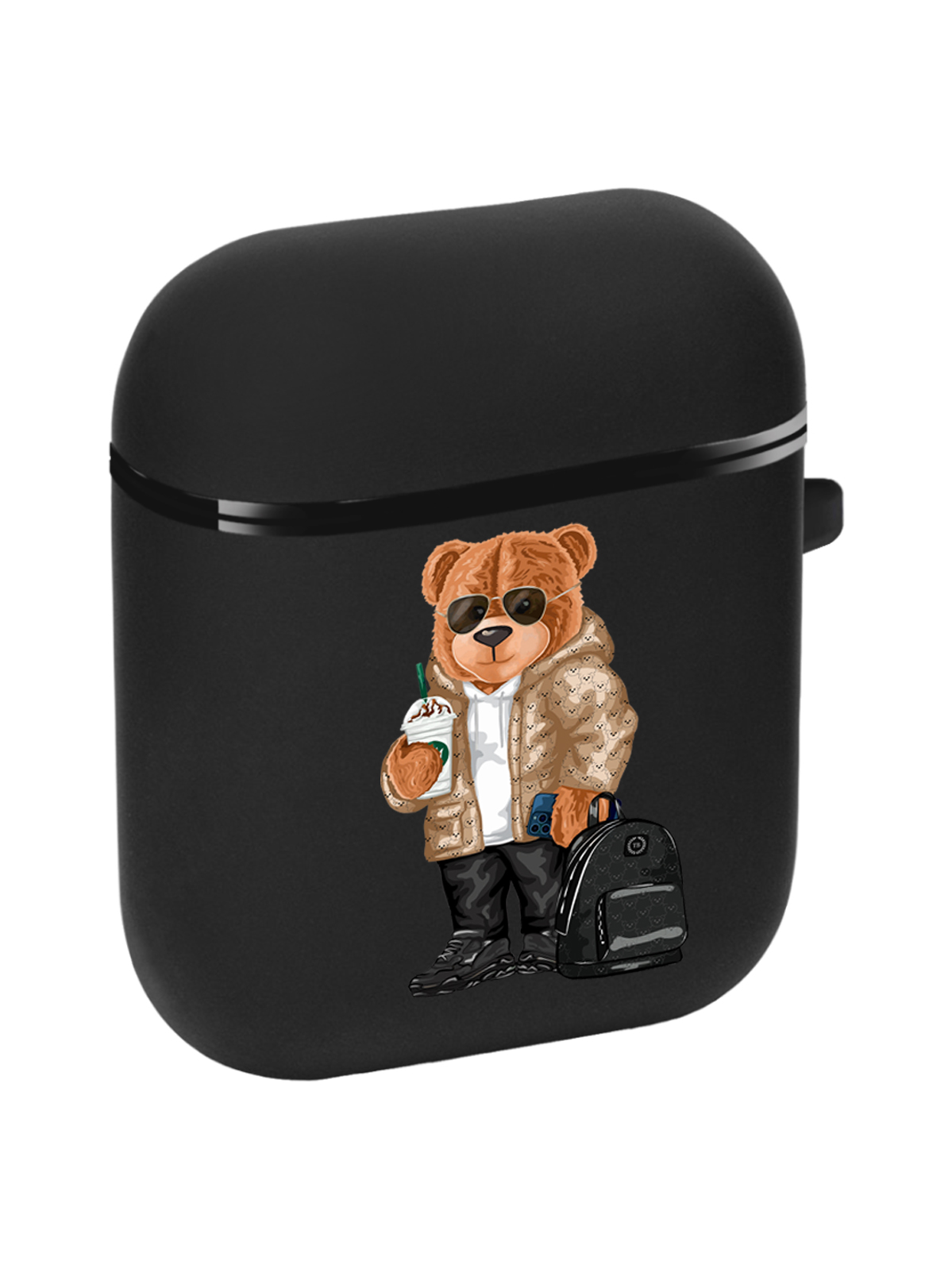 Чехол MustHaveCase для Apple AirPods 2 Tony Style в очках черный