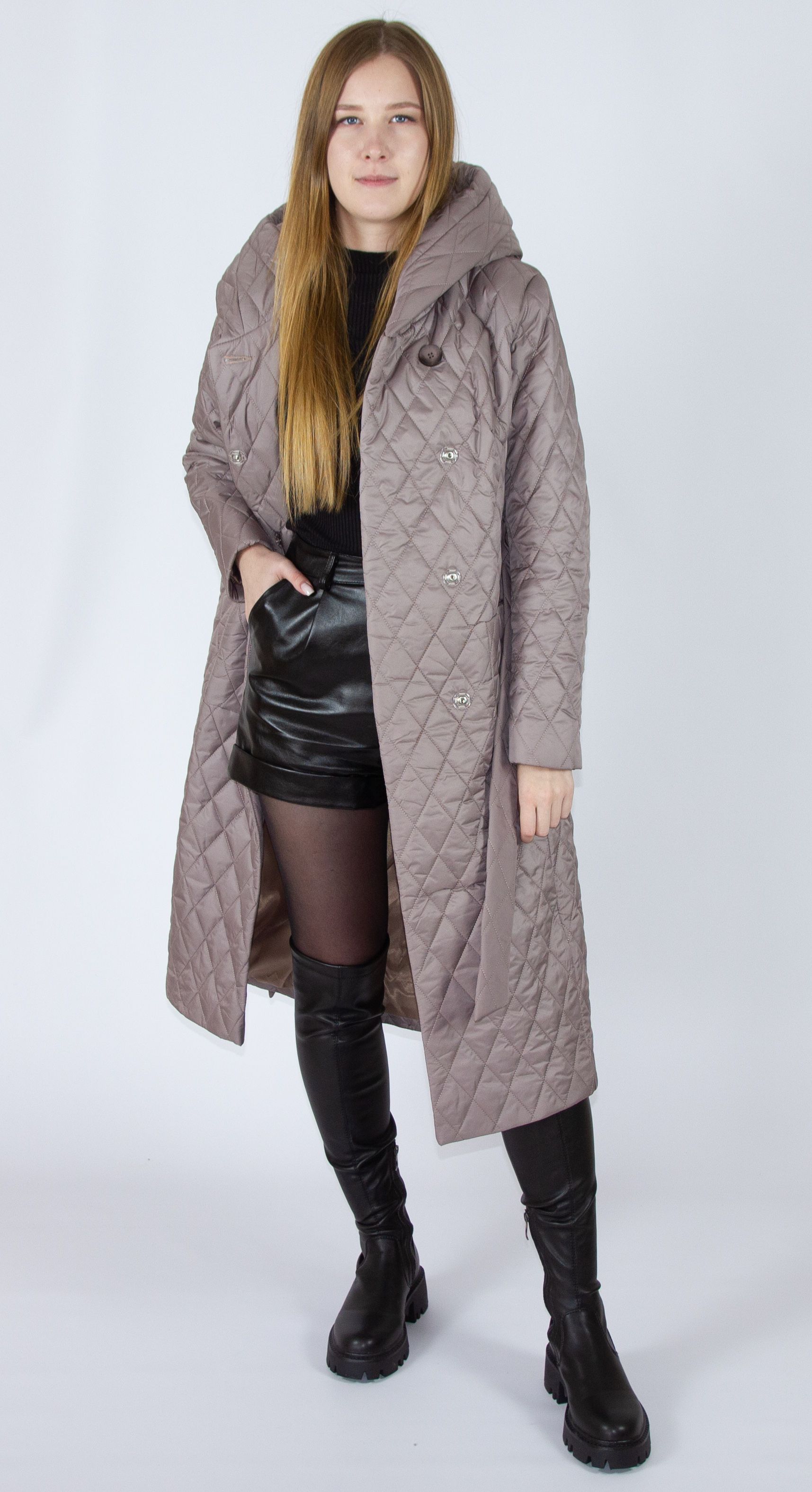 

Пальто женское 365 clothes KR-285N серое 40 RU, Серый, KR-285N