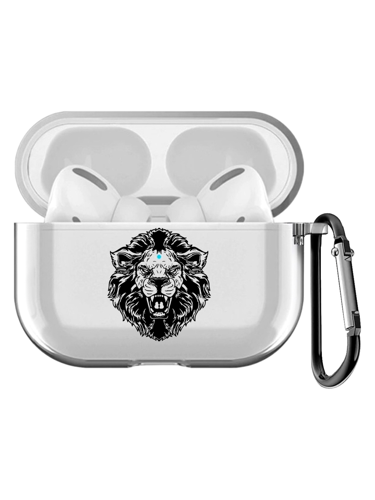 фото Чехол с карабином musthavecase для apple airpods pro король лев прозрачный