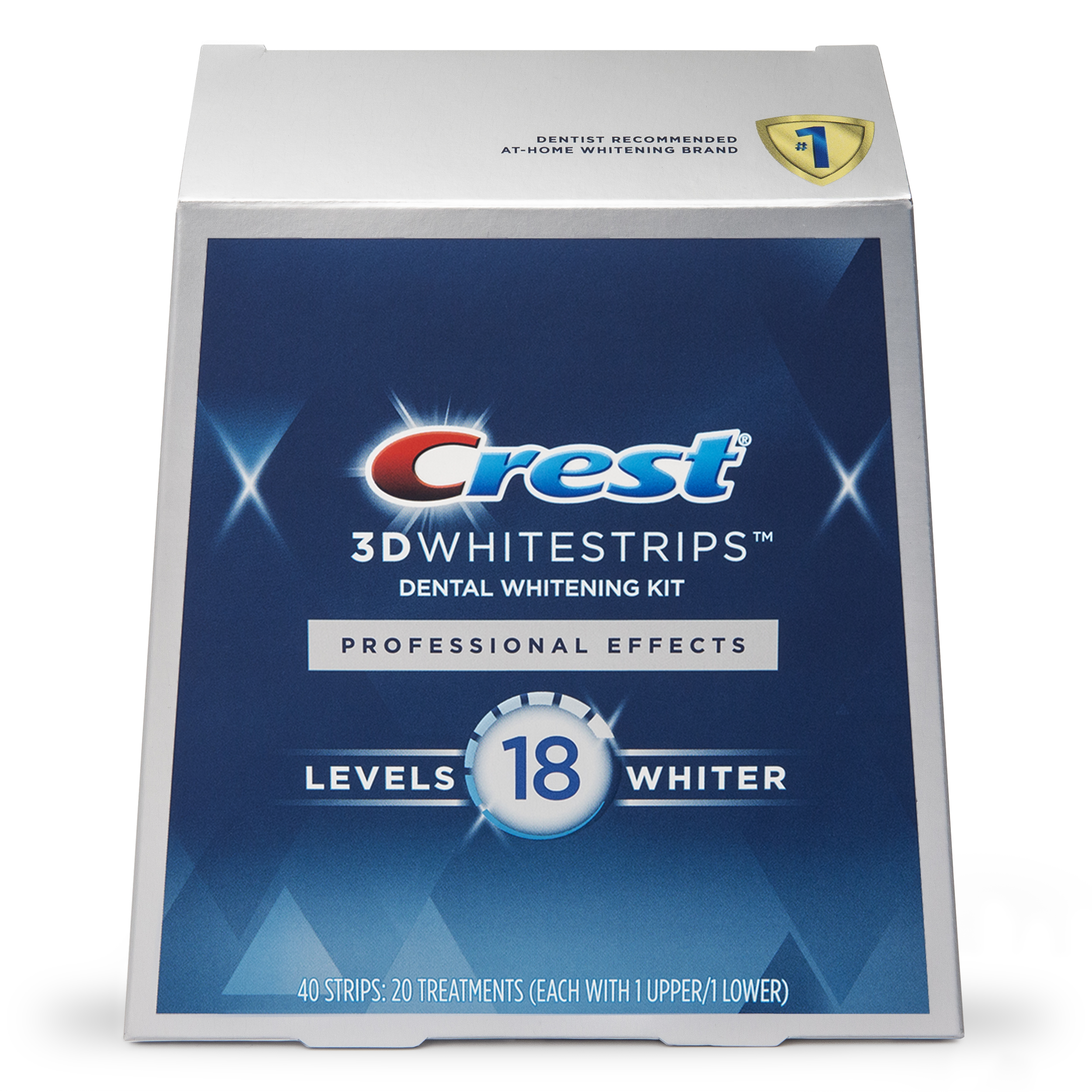 Отбеливающие полоски Crest 3D Whitestrips Professional Effects 18 Levels Whiter (40шт) отбеливающие полоски для зубов crest 3d white 5 ти дневный курс 10 шт