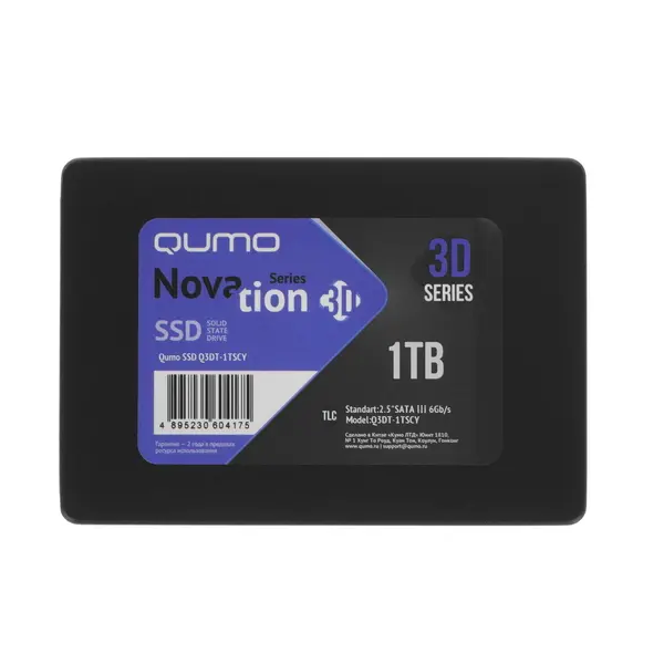 

SSD накопитель QUMO SSD 1TB QM Novation 2.5" 1 ТБ (Q3DT-1TSCY), SSD 1TB QM Novation