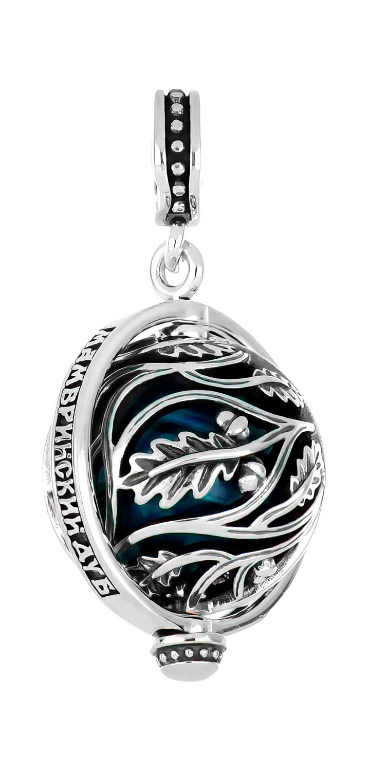 Подвеска из серебра с агатом Иордань B-P-328-agat-goluboj