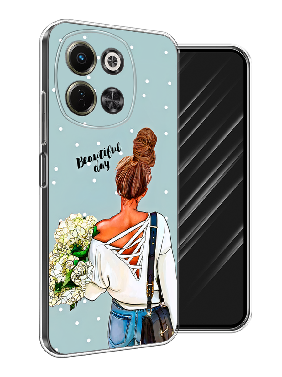 

Чехол Awog на Tecno Spark 30 5G "Beautiful day", Голубой;коричневый;бежевый, 309750-1