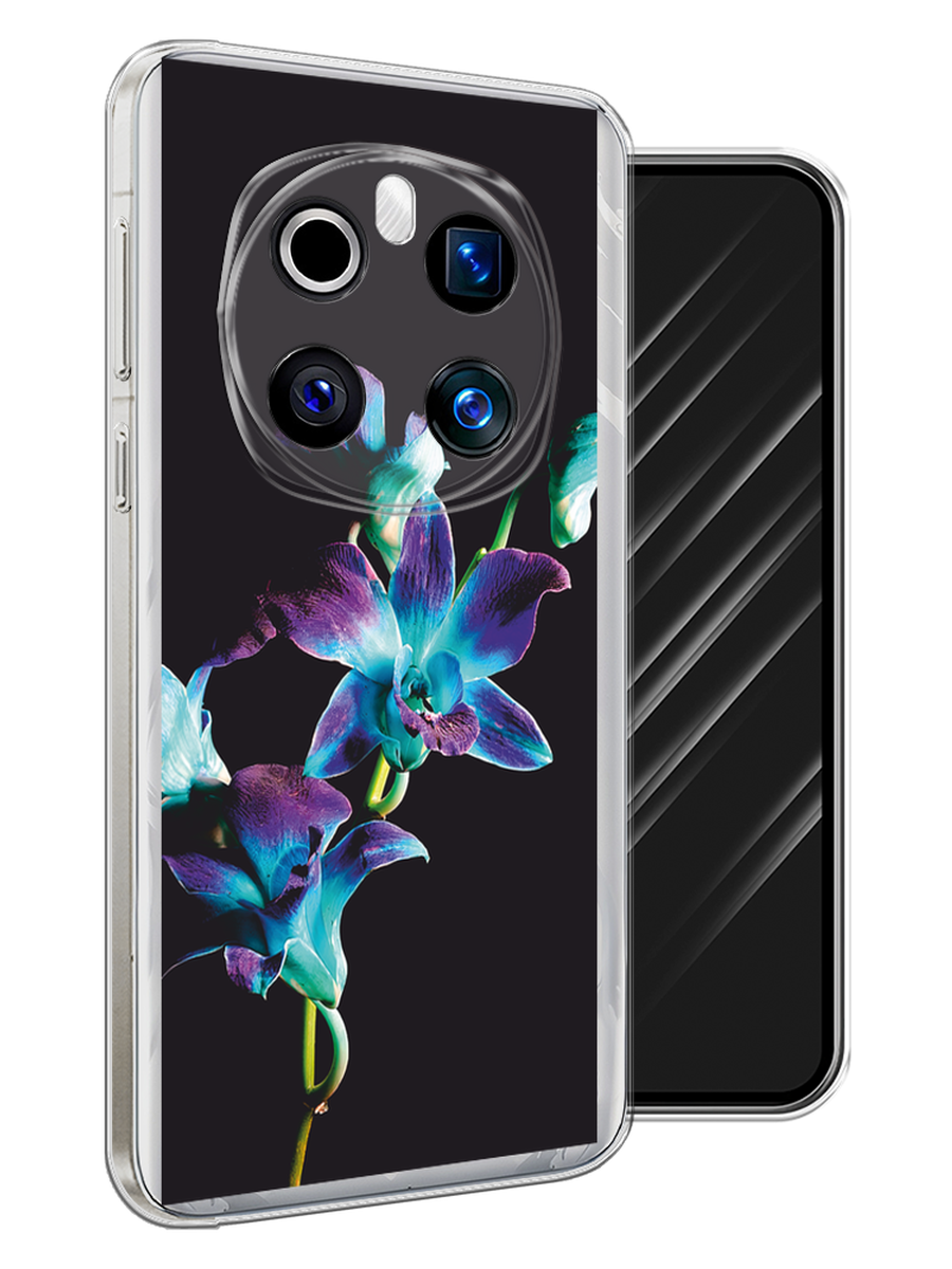 Чехол Awog на Honor Magic 7 Pro Синий цветок на черном 489₽