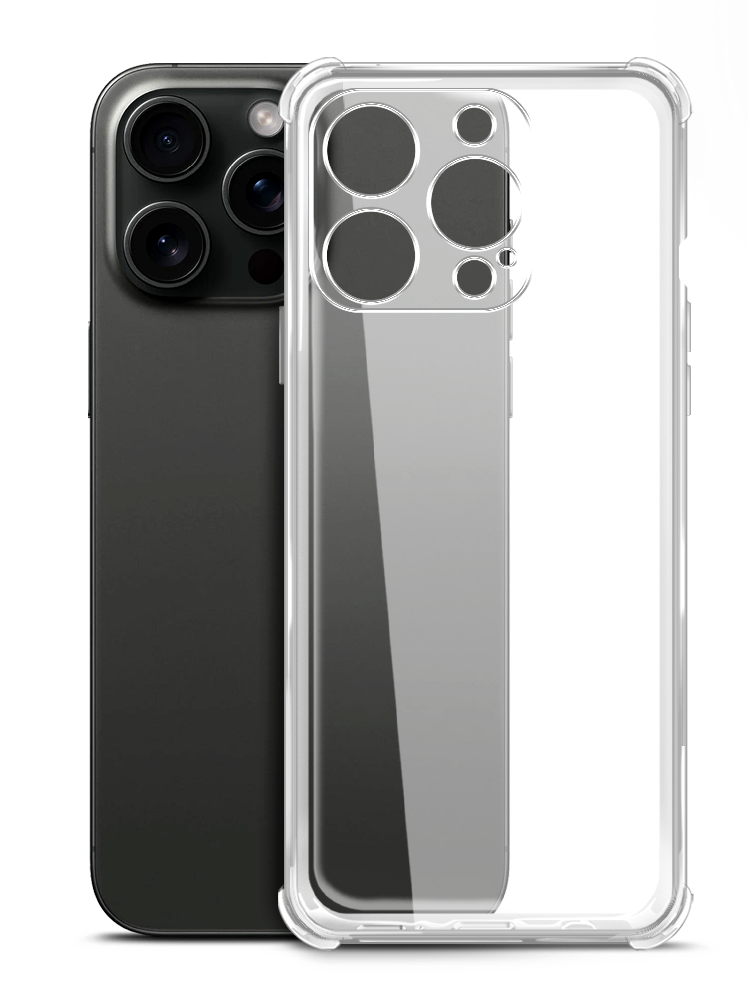

Чехол Brozo на Apple iPhone 15 Pro Max, с защитой углов, прозрачный, Apple iPhone 15 Pro Max