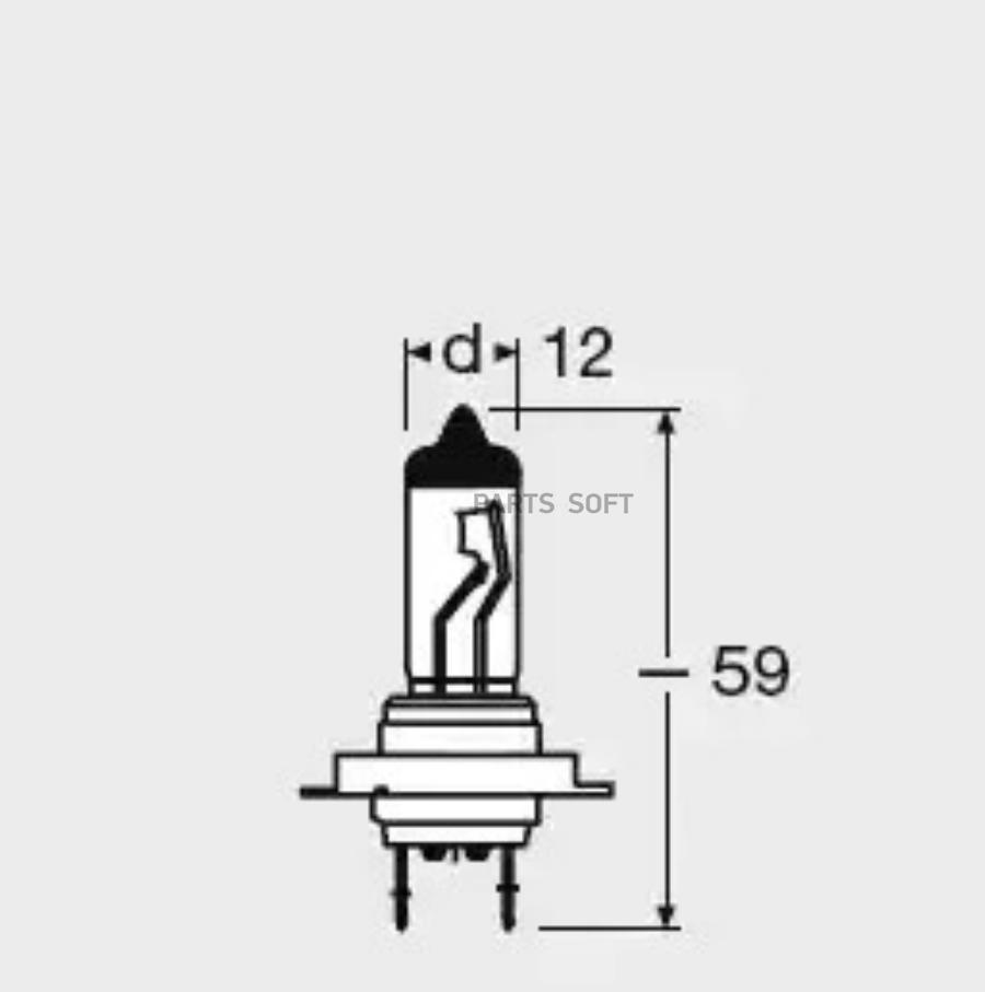 

Лампа 24V H7 70W PX26d OSRAM