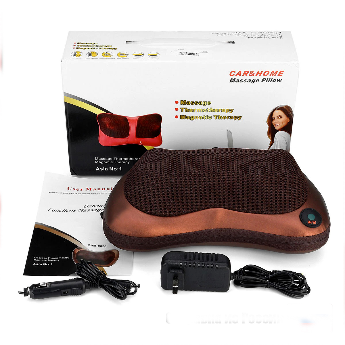 

Массажная подушка Massage Pillow CHM-8028, Коричневый, CHM-8028