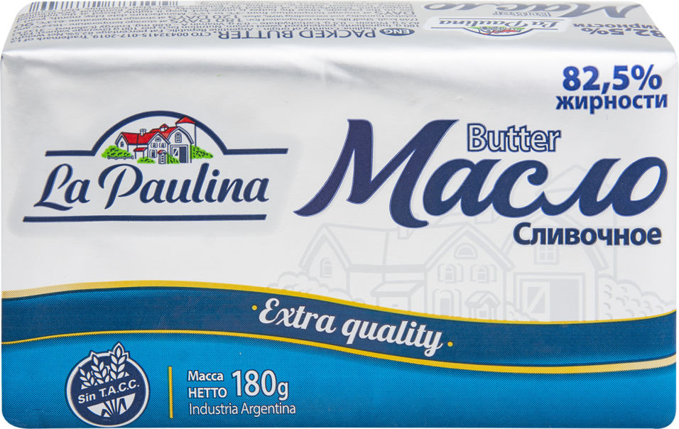 Масло La Paulina сливочное 82.5% 180г