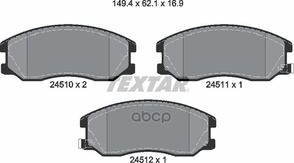 

Тормозные колодки Textar дисковые 2451001