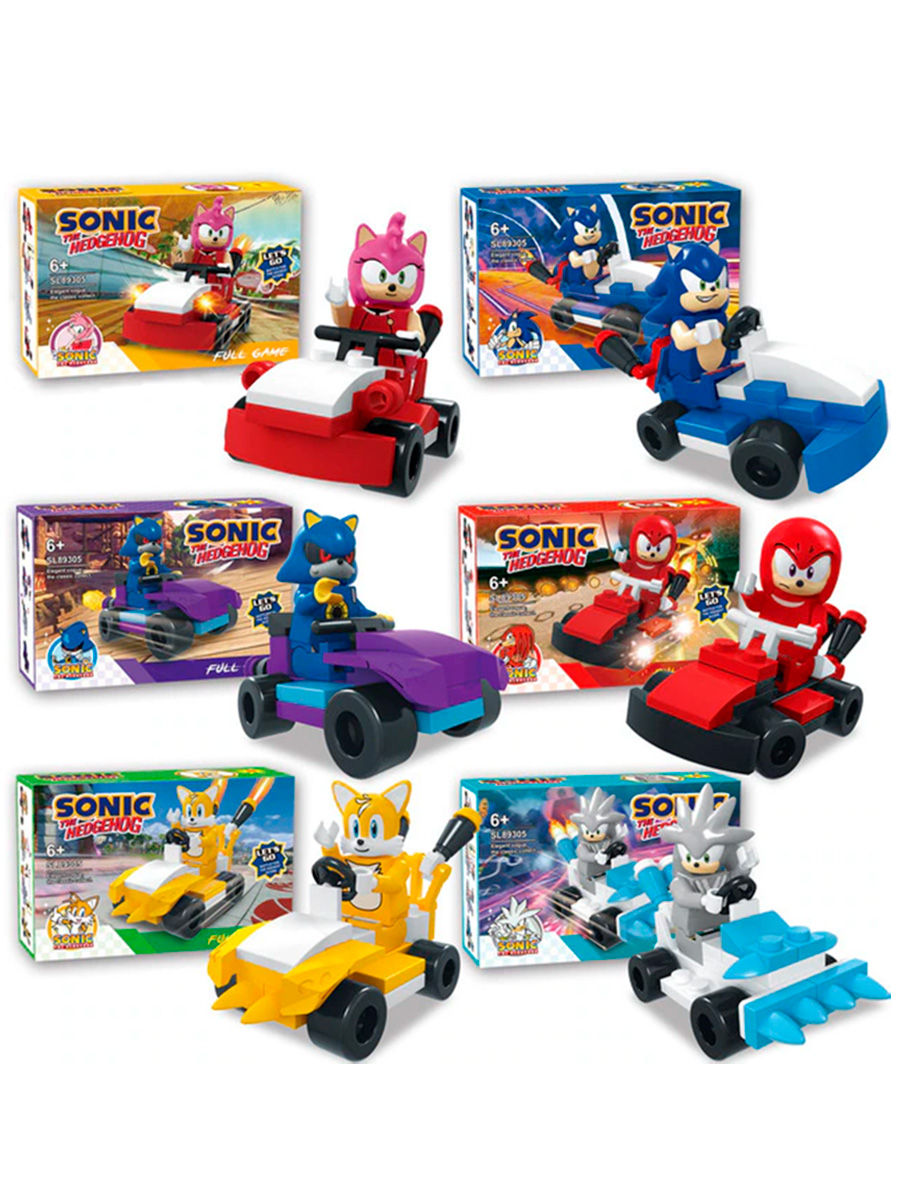 фото Конструкторы starfriend соник sonic 6 в 1 с машинками, 5 см