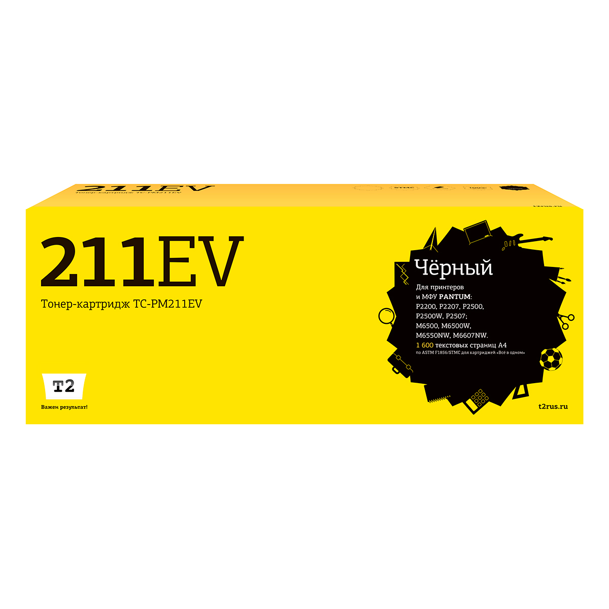 

Картридж для лазерного принтера T2 TC-PM211EV Black, совместимый, Черный