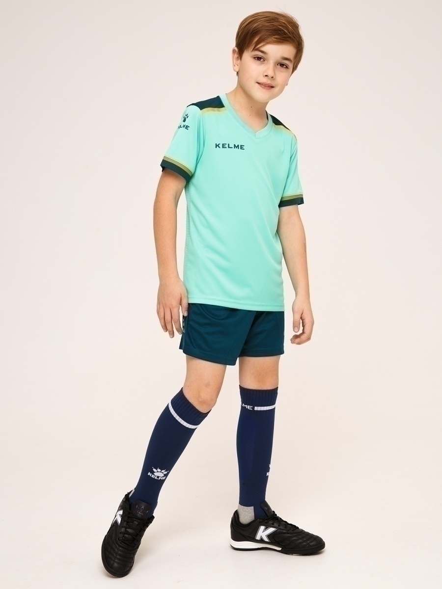 фото Детская футбольная форма kelme alicante children's uniform мятная, размер 130