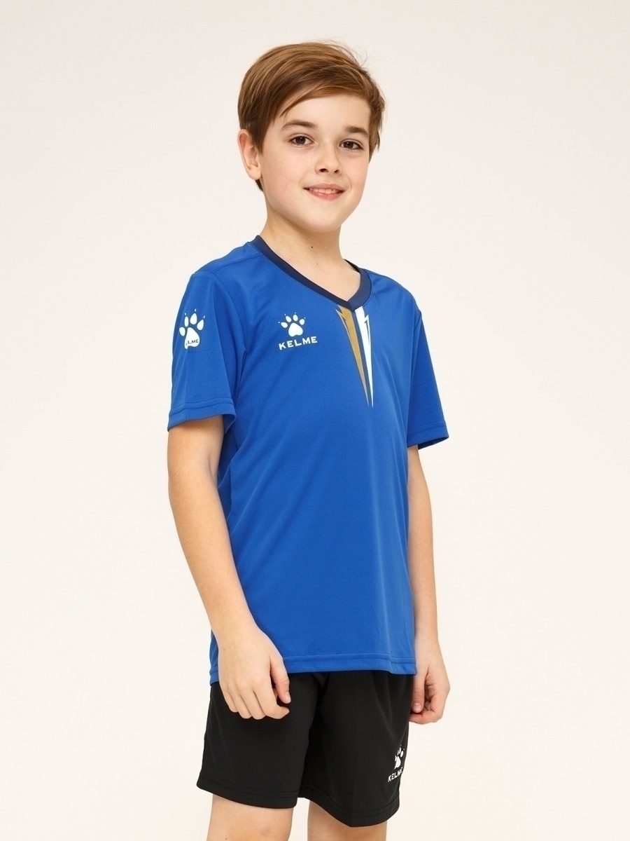 

Детская футбольная форма KELME Short Sleeve Football Set Kid синяя, размер 140, Short Sleeve Football Set Kid