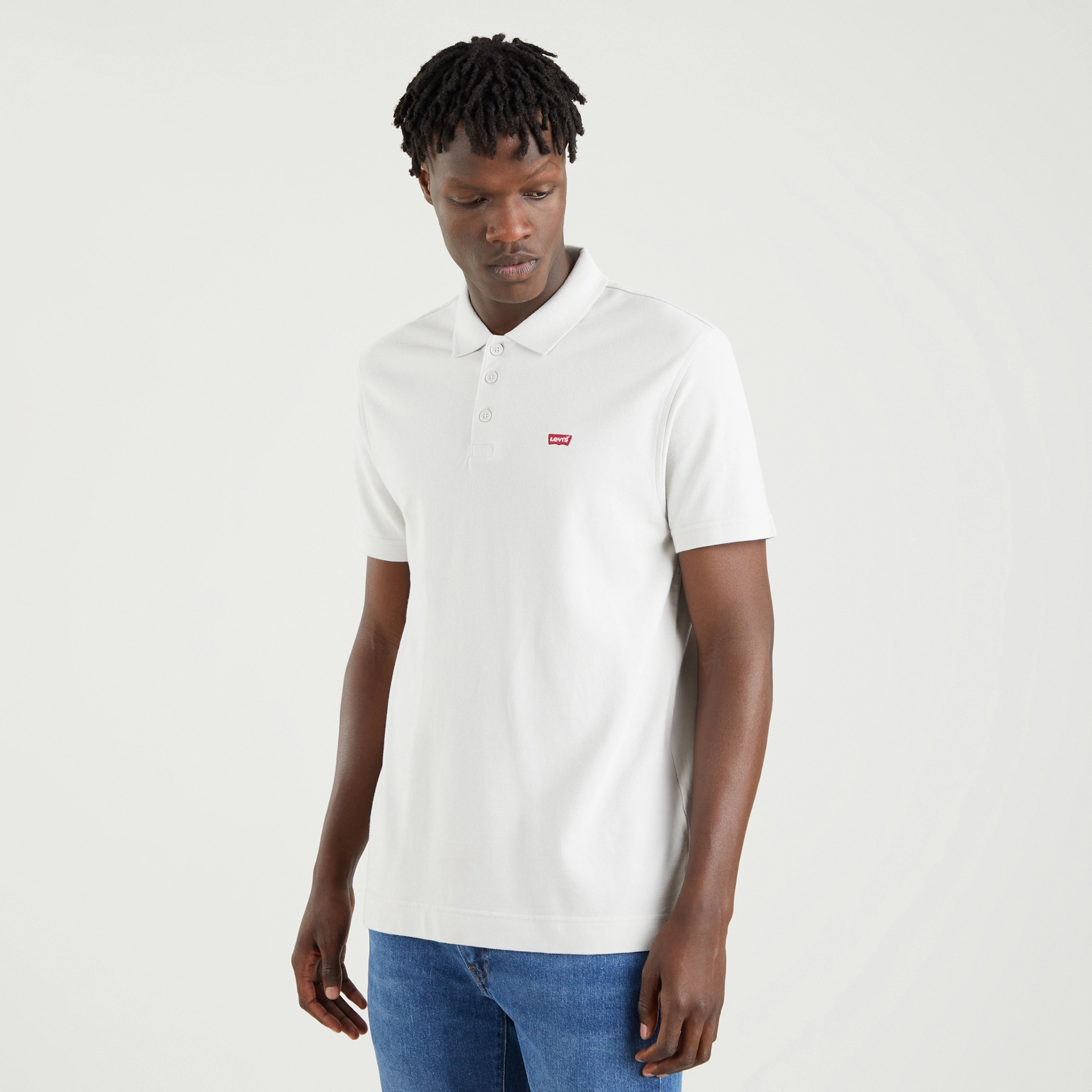 фото Футболка-поло мужская levi's o.g batwing polo белая xxl