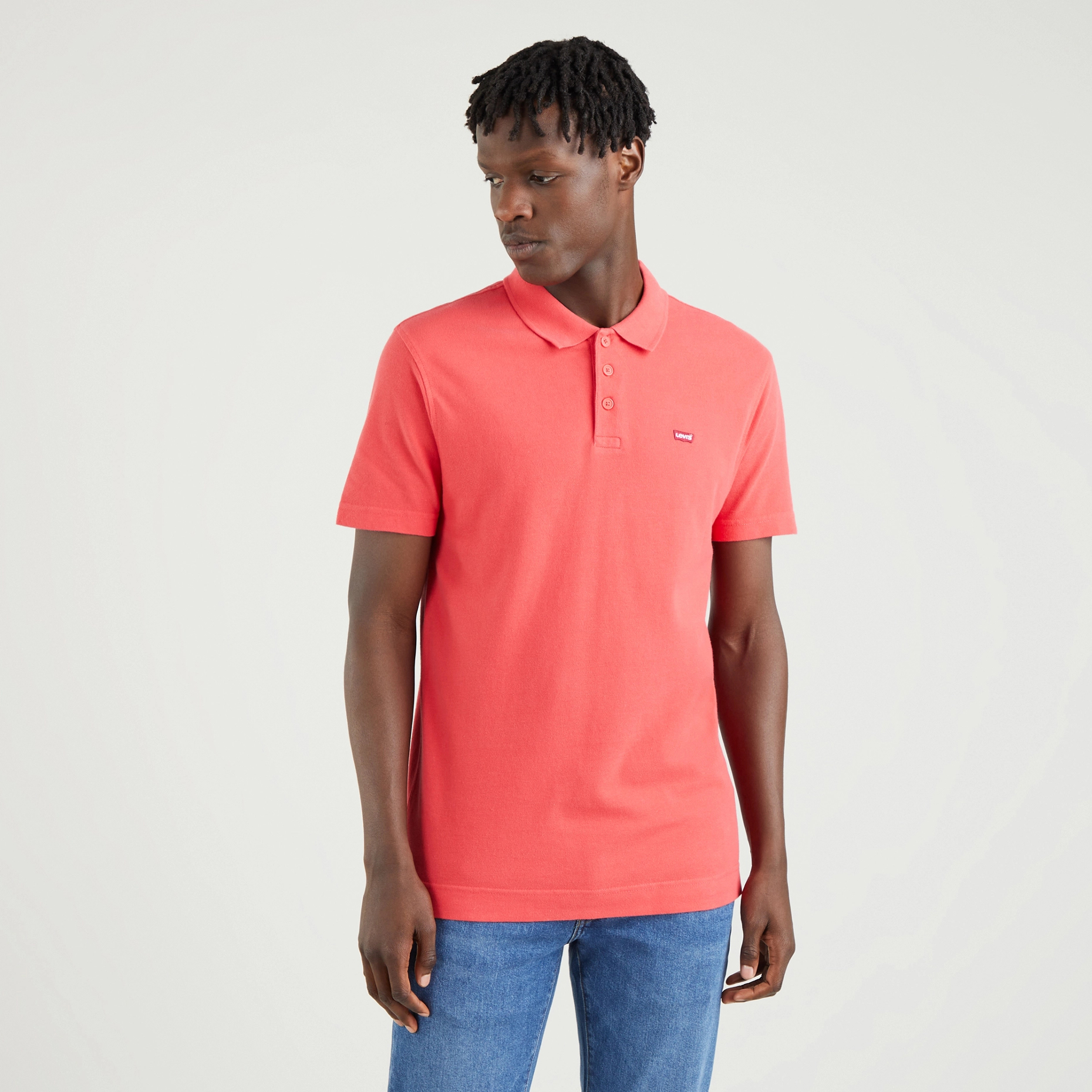 

Футболка-поло мужская Levi's O.G Batwing Polo розовая S, O.G Batwing Polo
