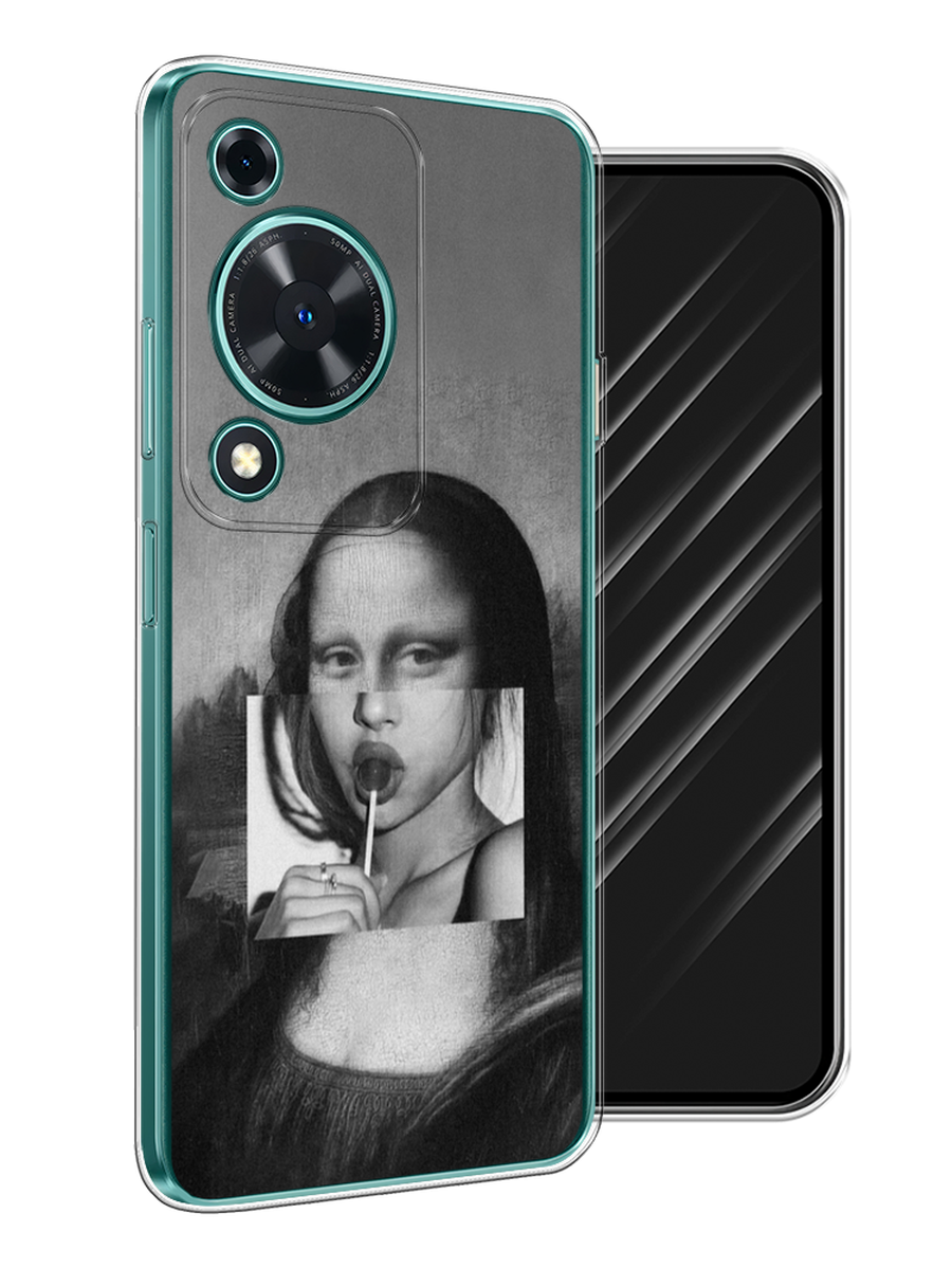 

Чехол Awog на Huawei Nova Y72 "Mona Lisa sucking lollipop", Серый, 6123650-1