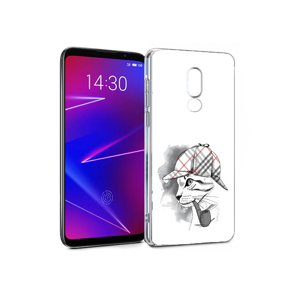 Чехол MyPads Tocco для Meizu 16 кошка с трубкой (PT136611.84.405)