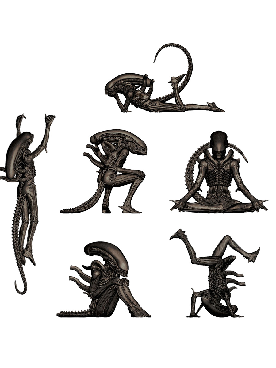 Фигурки StarFriend Чужой в разных позах 2 в 1 Alien неподвижные, 6 см. alien covenant davids drawings
