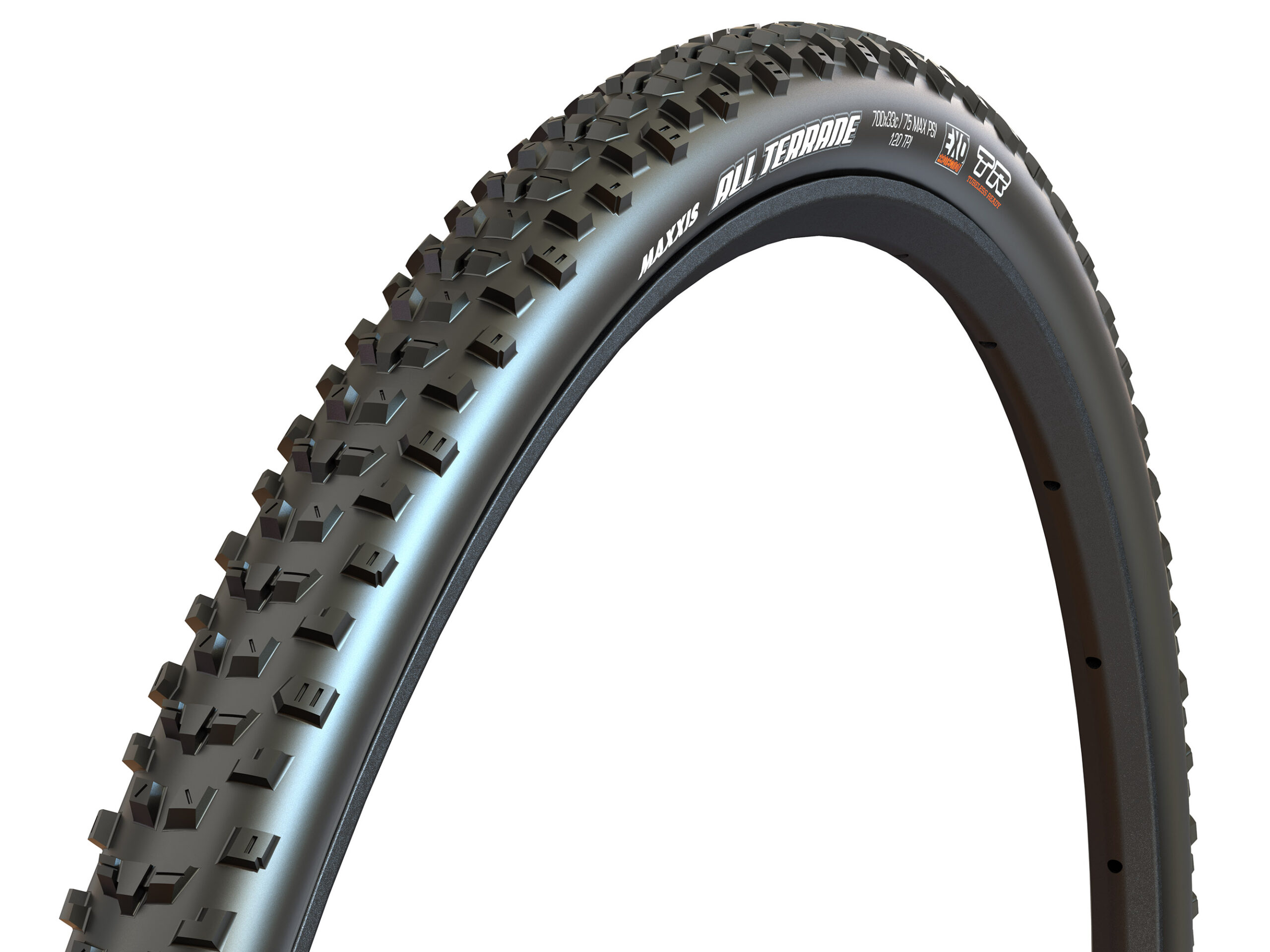 

Покрышка Maxxis All Terrane 700x33C TPI 120 Carbon Fiber EXO/TR (ETB88994100), Черный
