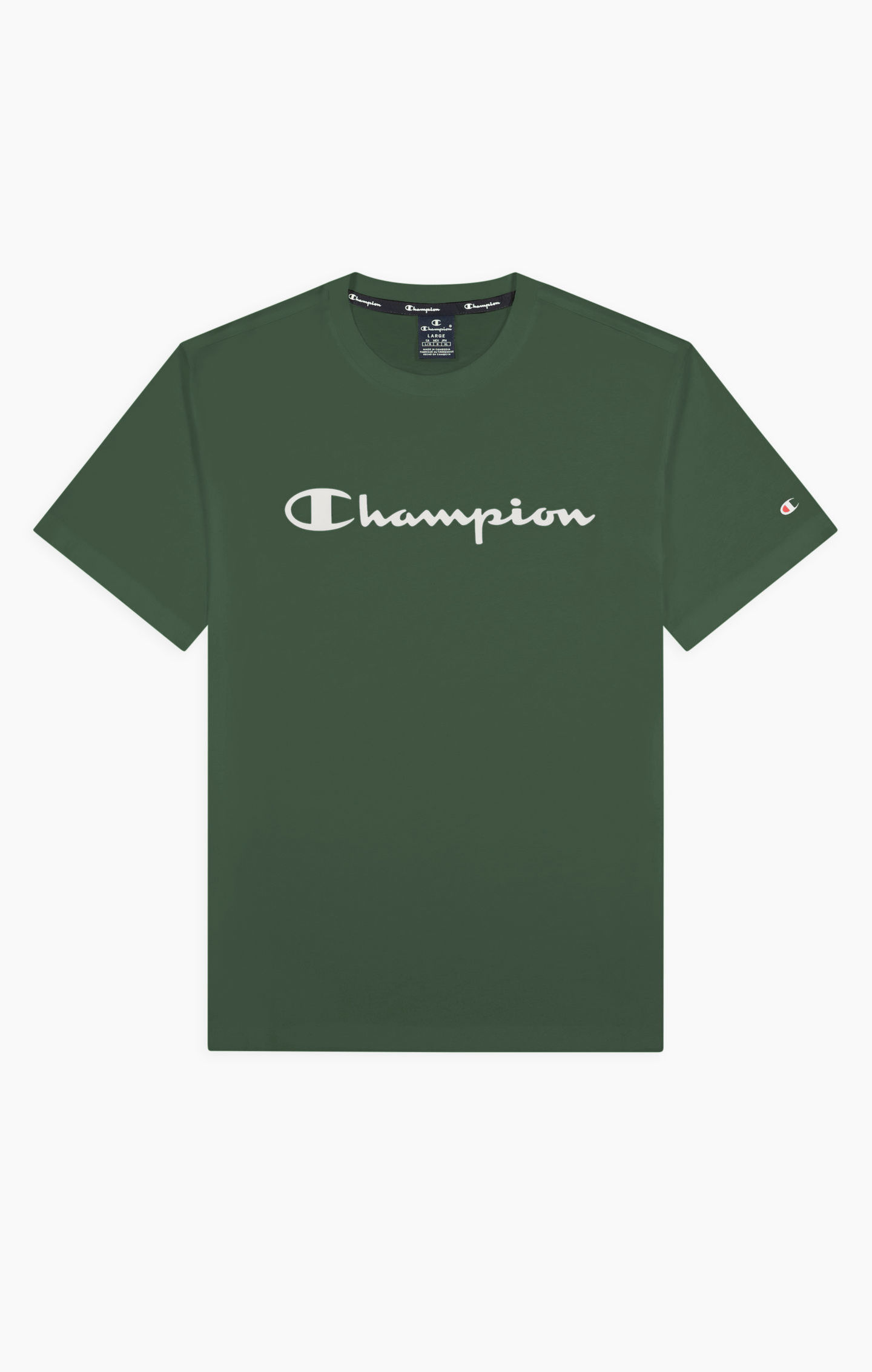 фото Футболка мужская champion legacy american classics crewneck t-shirt зеленая s