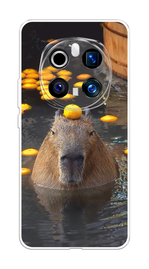 

Чехол на Honor Magic 7 Pro "Капибара отдыхает", Коричневый;оранжевый;серый, 6125650-1