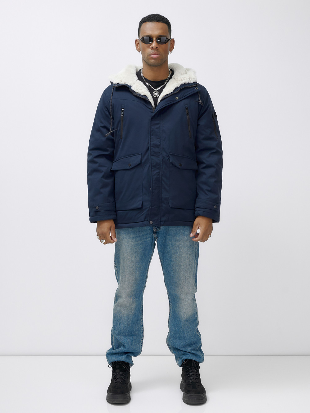 

Парка мужская MTFORCE 8761 синяя XXL, Синий, 8761