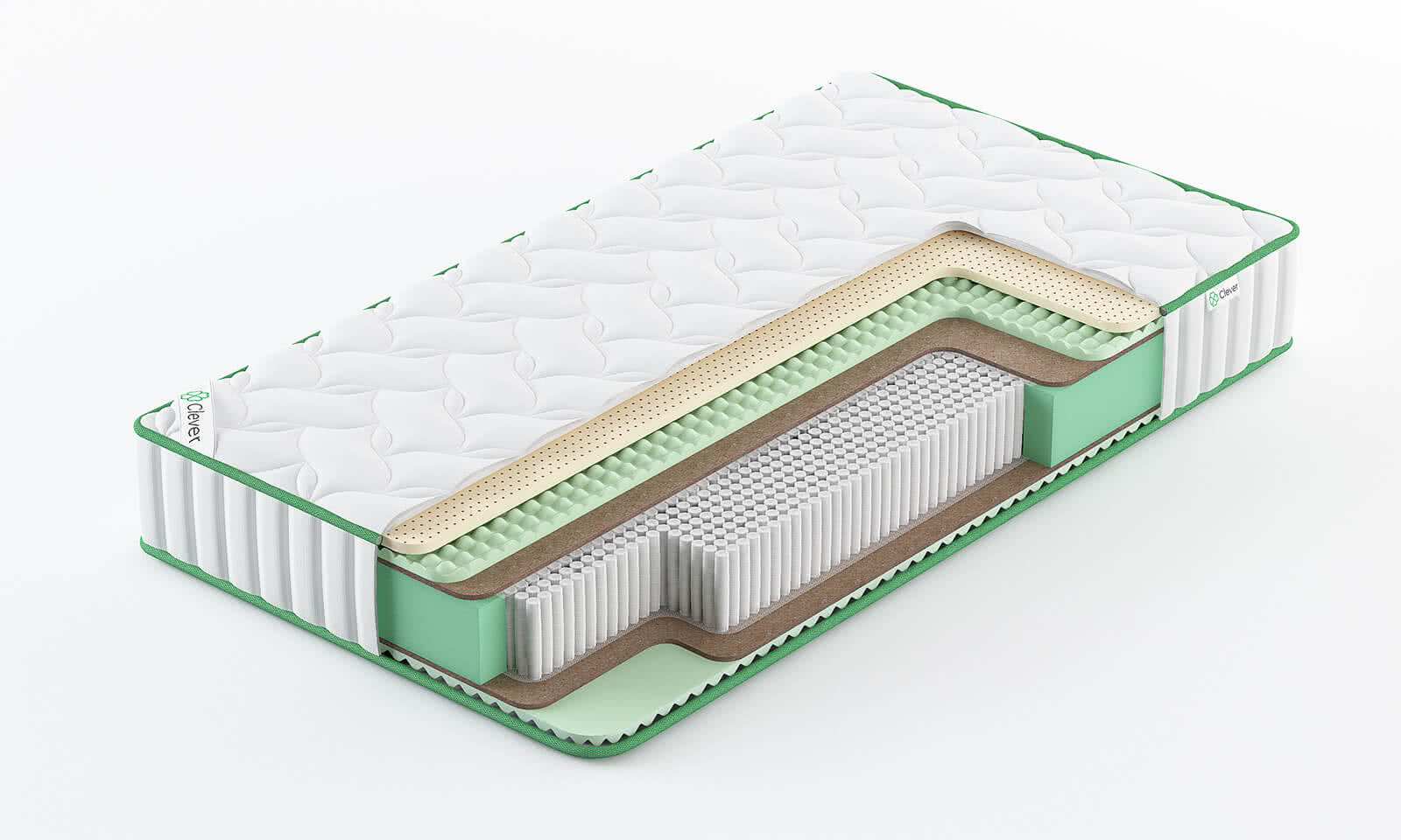 

Матрас Clever Life S2000 105x155, Белый, Life S2000