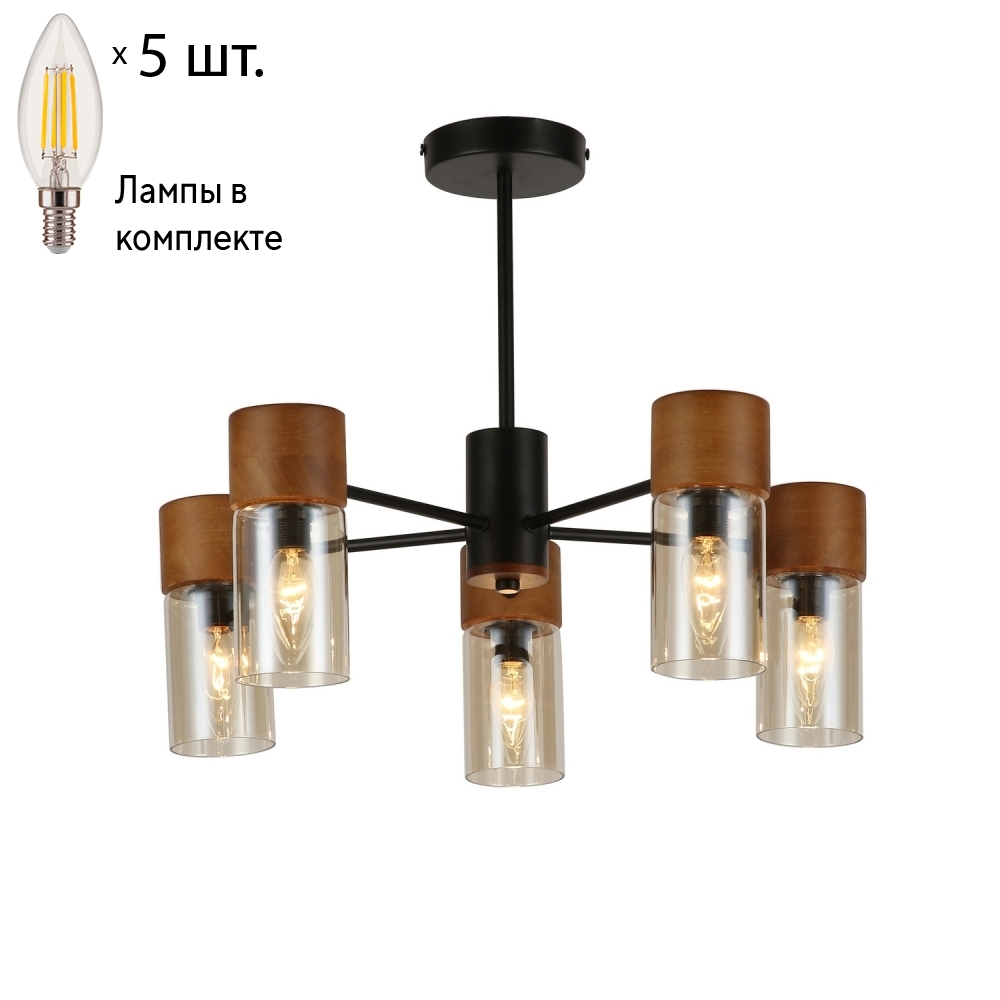 

Люстра на штанге F-Promo Torr с лампочками 2633-5P+Lamps E14 Свеча