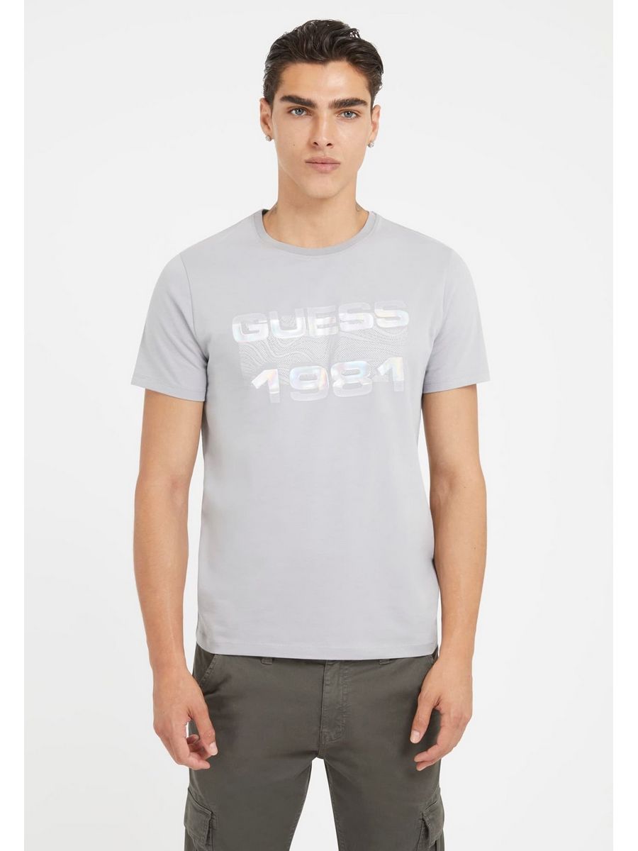 

Футболка мужская Guess GU122O14B серая S, Серый, GU122O14B