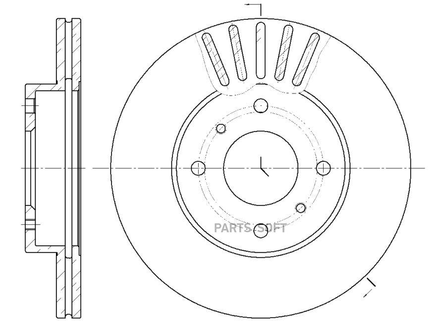 

Диск тормозной вентилируемый G-brake GR-02133