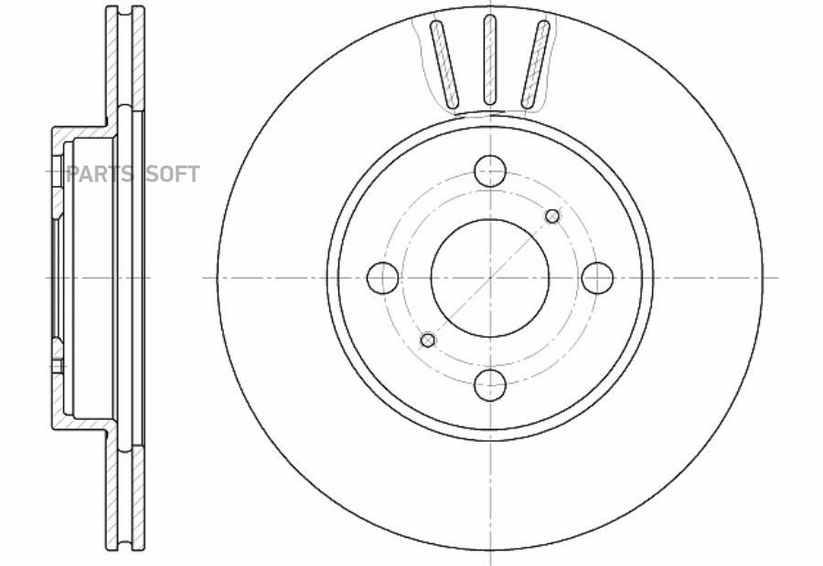 

Диск тормозной вентилируемый G-brake GR-02205