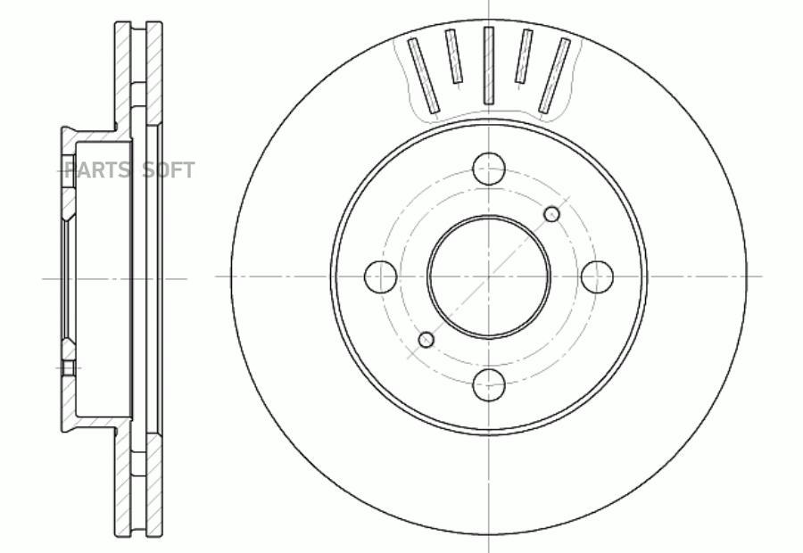 

Диск тормозной вентилируемый G-brake GR-02214