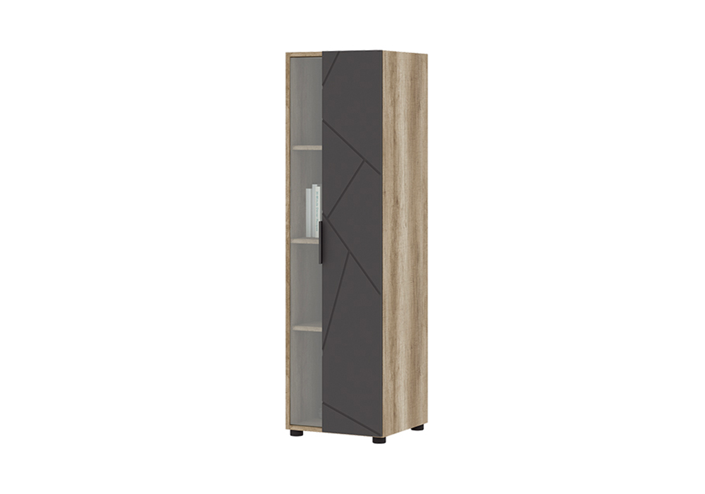 

Шкаф НОНТОН ДАЛЛАС Софт графит/Дуб каньон 40.40x39.80x140, см, Серый, ДАЛЛАС
