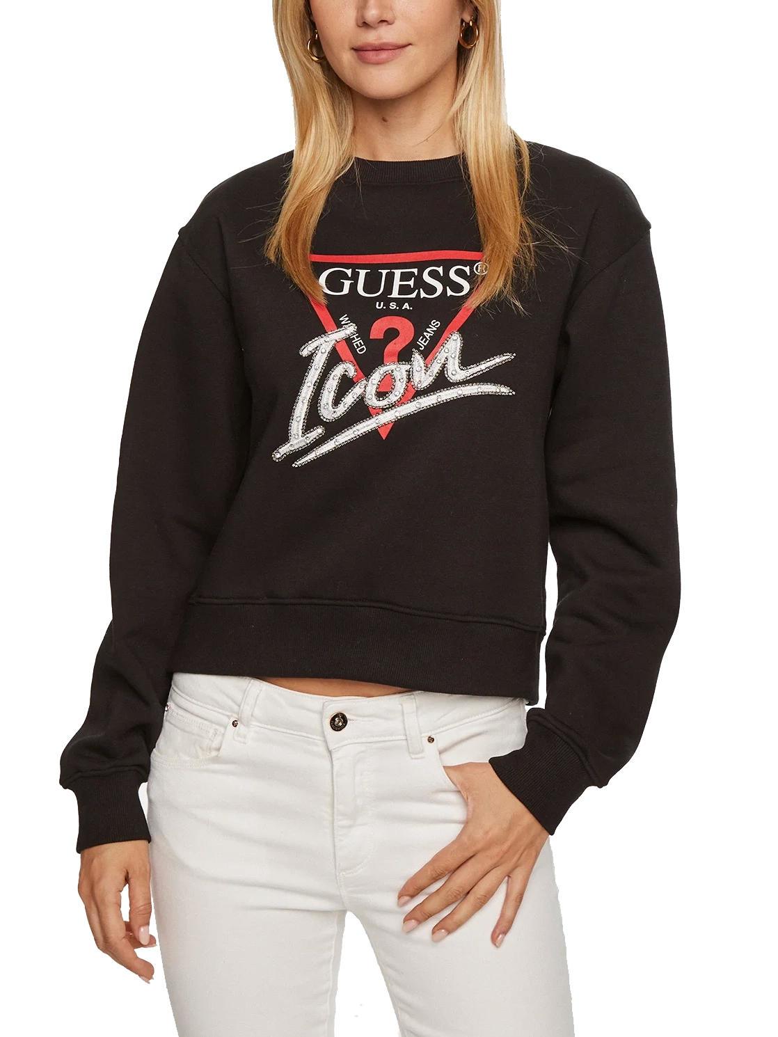 

Свитшот женский Guess W4YQ25KB681 черный S, W4YQ25KB681