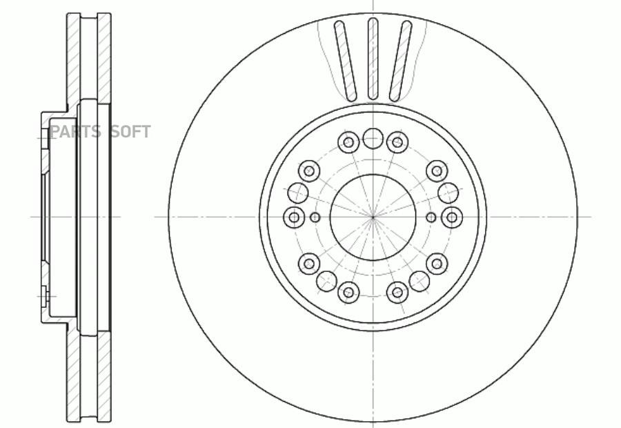 

Диск тормозной вентилируемый G-brake GR-02251