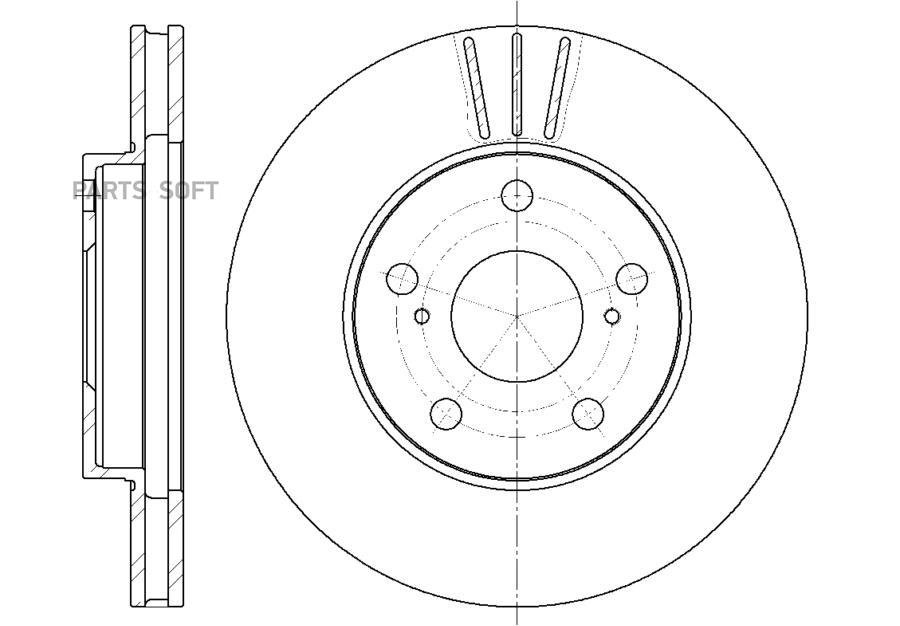 

Диск тормозной вентилируемый G-brake GR-02451