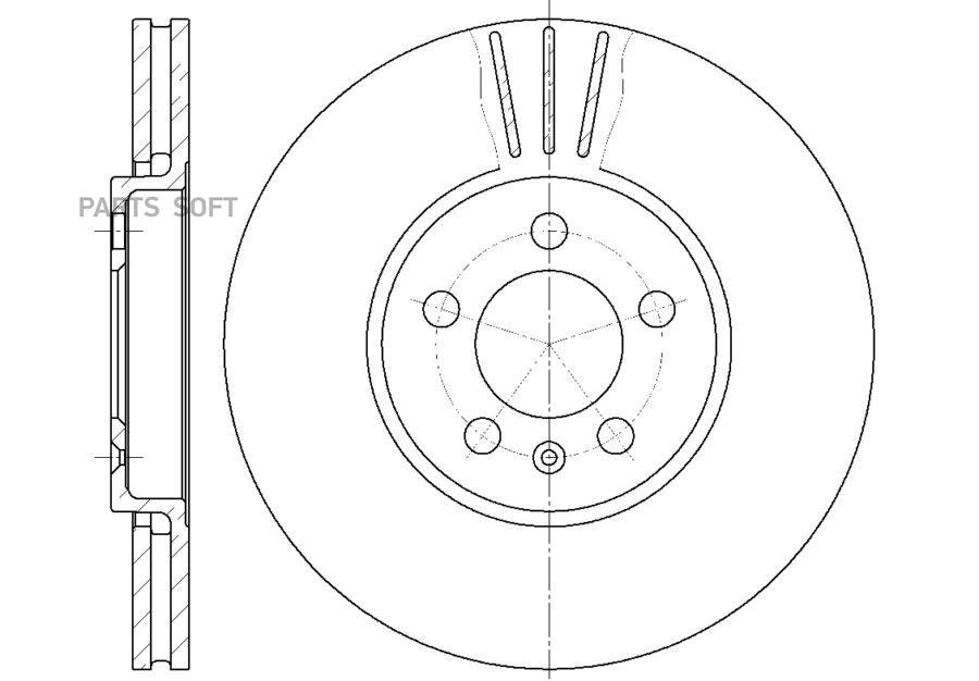 Диск тормозной вентилируемый G-brake GR-02480