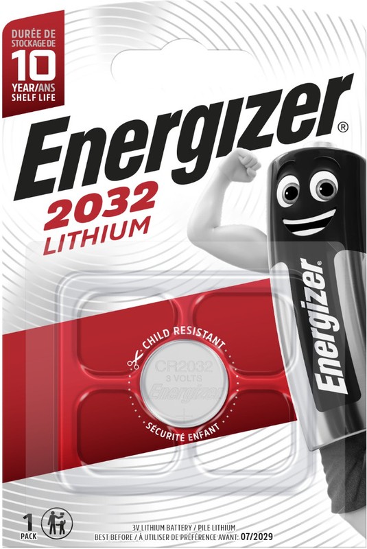 Батарейка литиевая Energizer Lithium CR2032 3V упаковка 1 шт. E301021302 батарейка gopower cr2412 bl1 lithium 3v 1 5 500 1 шт
