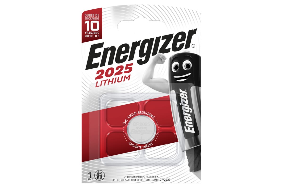 Батарейка литиевая Energizer Lithium CR2025 3V упаковка 1 шт. E301021602
