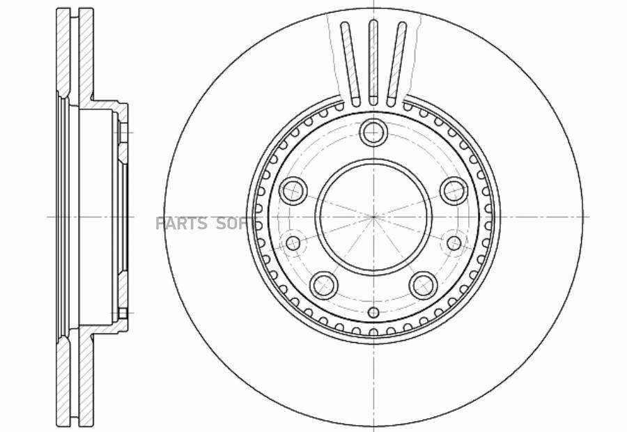 Диск тормозной вентилируемый G-brake GR-02853