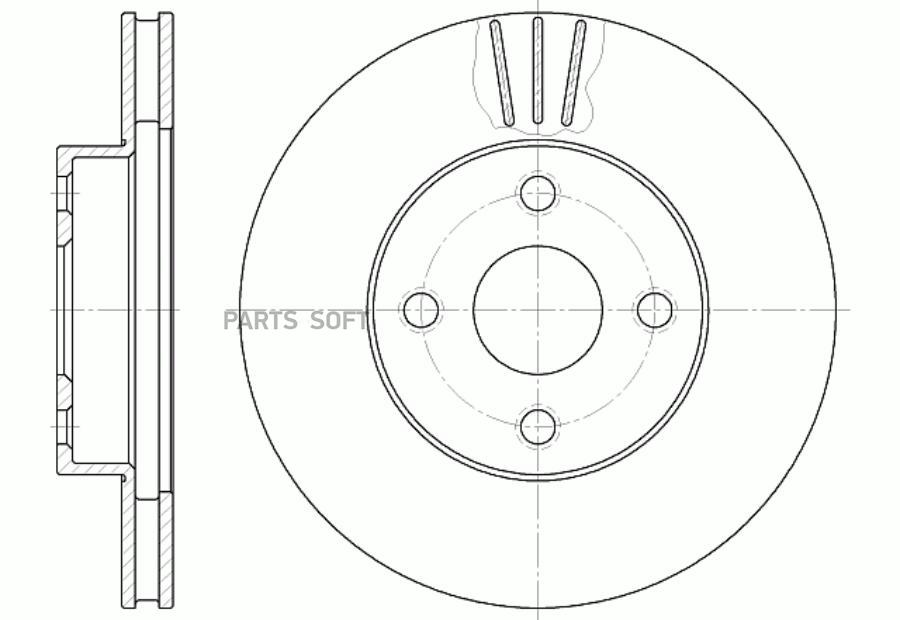 Диск тормозной вентилируемый G-brake GR-02860