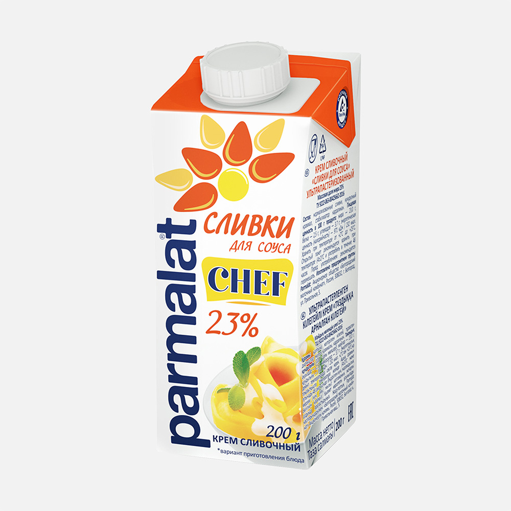 Сливки Parmalat Chef для соуса, 23%, 200 г