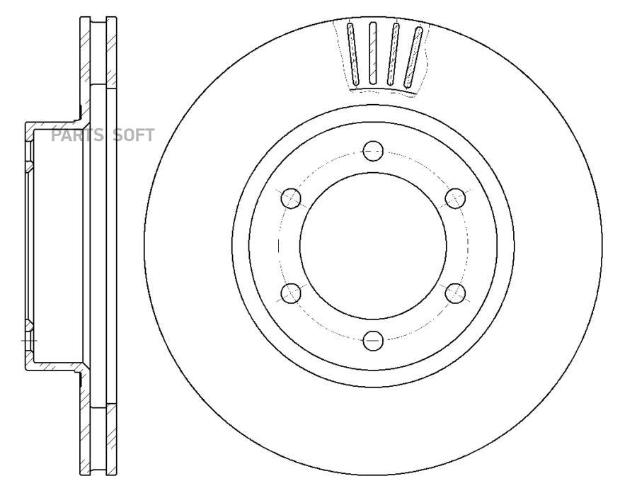 

Диск тормозной вентилируемый G-brake GR-02916