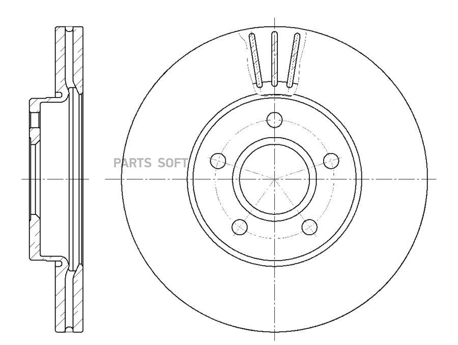 

Диск тормозной вентилируемый G-brake GR-02959