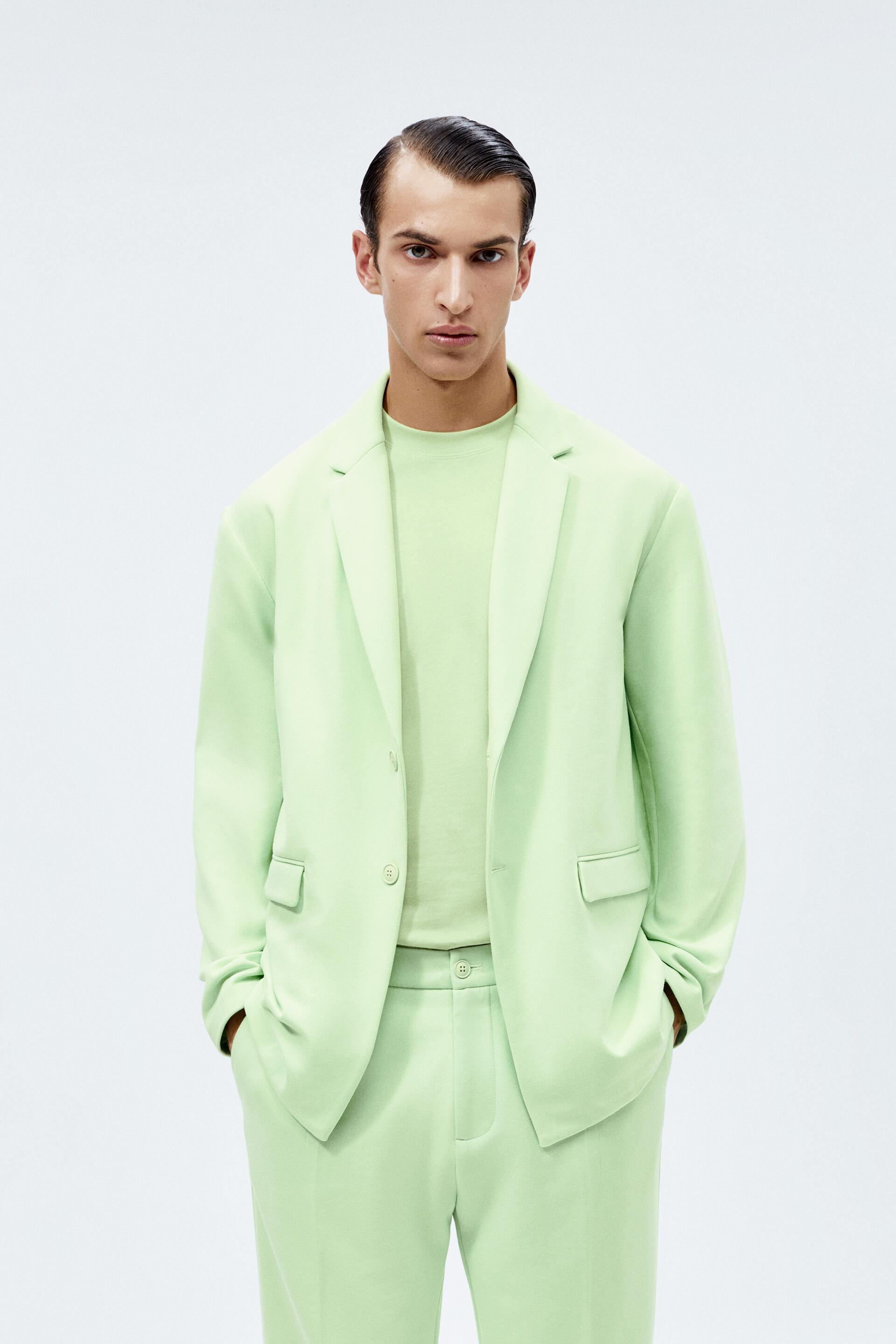 

Блейзер мужской ZARA 01608300 зеленый S/M (доставка из-за рубежа), 01608300