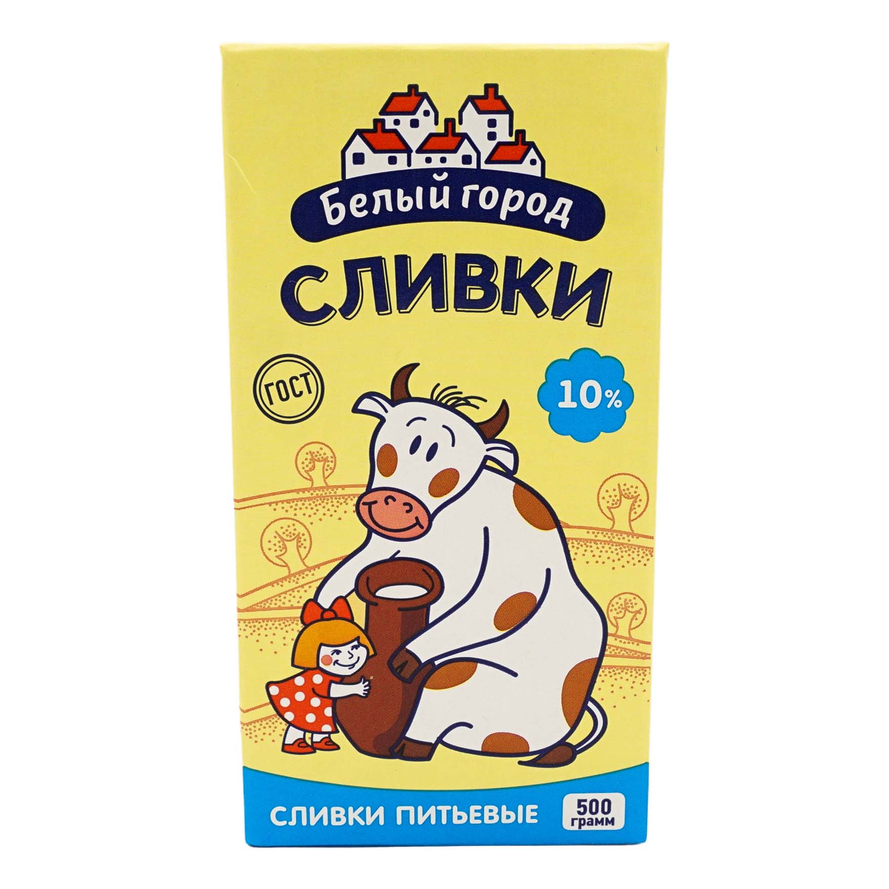 Сливки Белый город 10% 500 г